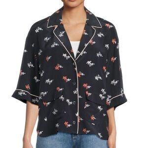 🆕 Equipment Leon Silk Camp Shirt Size S